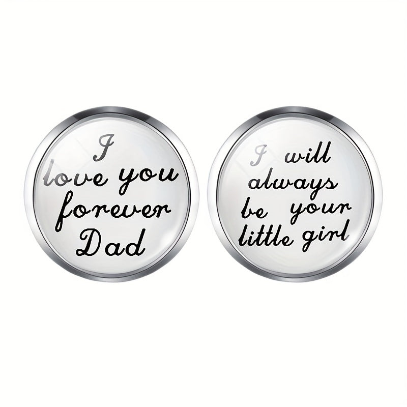Father Wedding Cufflinks I Love You Forever Dad Always Be Your Little Girl