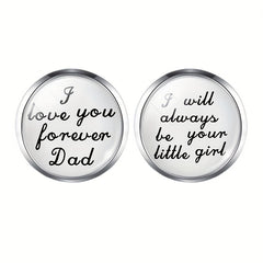 Father Wedding Cufflinks I Love You Forever Dad Always Be Your Little Girl