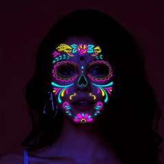 Luminous Fluorescent Stickers Halloween Dress Party Tattoo Stickers