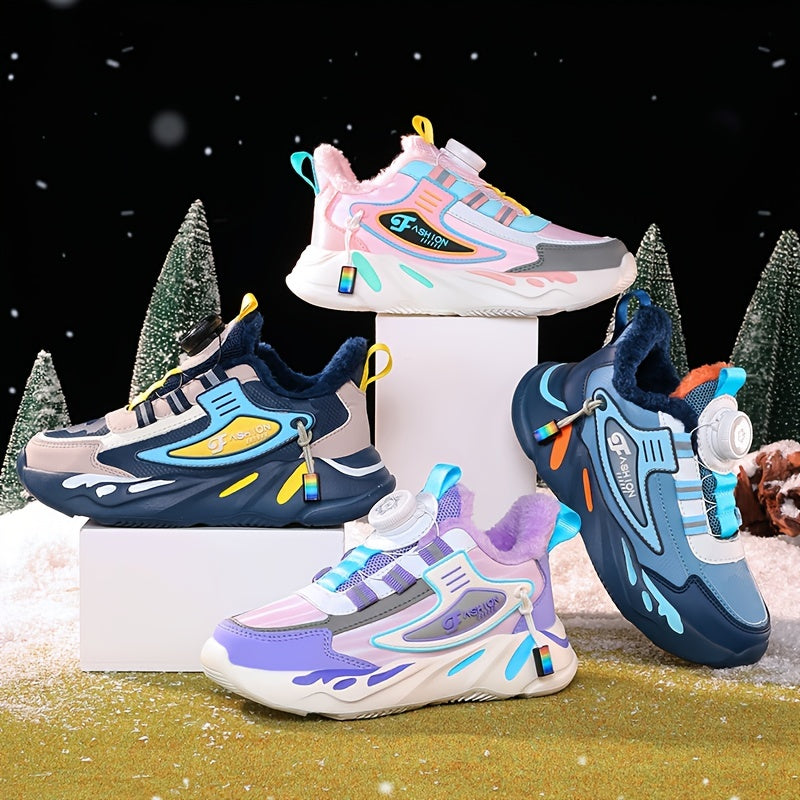Boy's Snow Shoes Plush Lining Non Slip Sneakers