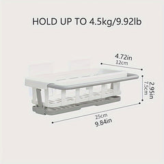 Telescopic Rag Rack Kitchen Storage Rack Wall-mounted Seasoning Rack