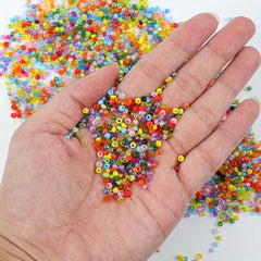 20000Pcs 2 3 4mm 24 Multicolor Glass Seed Beads DIY Jewelry Making Craft Set