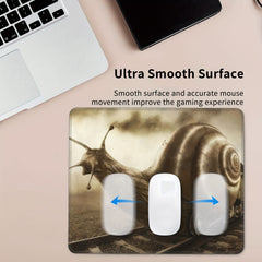 Snail Pattern Square Mouse Pad for Laptops Desktops