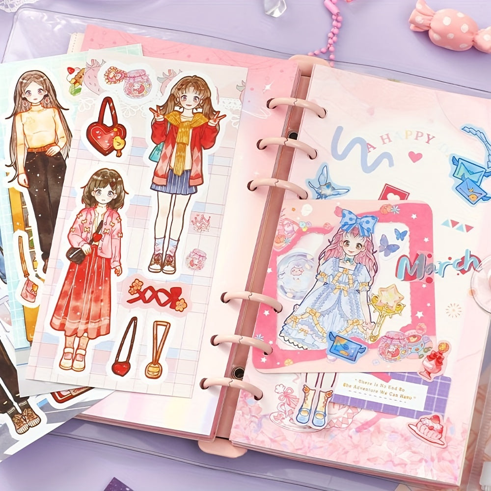 Adorable Girl Dress up Stickers for Crafts & Decoration