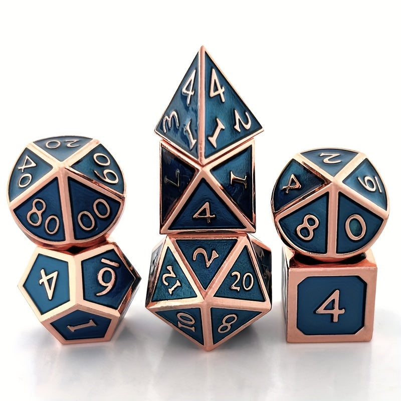 7pcs Digital Dice Desktop Game Accessories Mini sided Met
