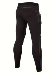 Men's Comfy Leggings With Pocket Active Quick Dry Stretch Sports Pants