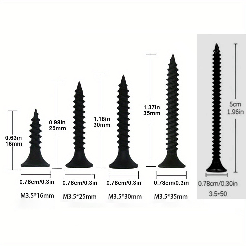 100 Wood Screws Coarse Thread Deck Star Flat Head Rust Resistant Epoxy Coated