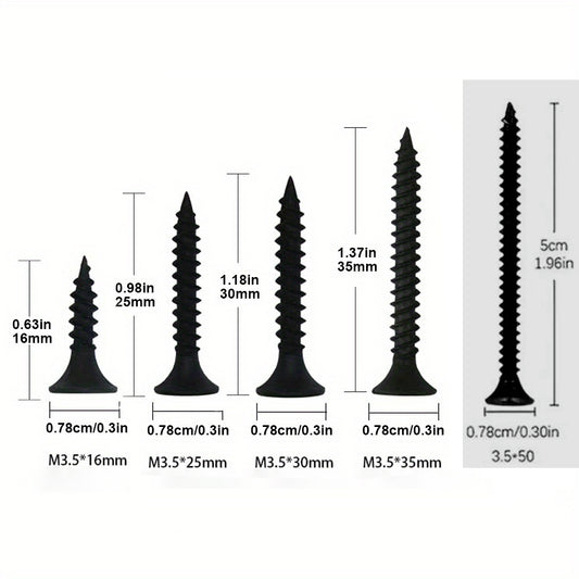 100 Wood Screws Coarse Thread Deck Star Flat Head Rust Resistant Epoxy Coated