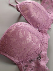 Double Strap Lace Push Up Bra for Women