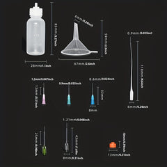 30ml Squeezable Needle Tip Bottles Set for DIY Crafts