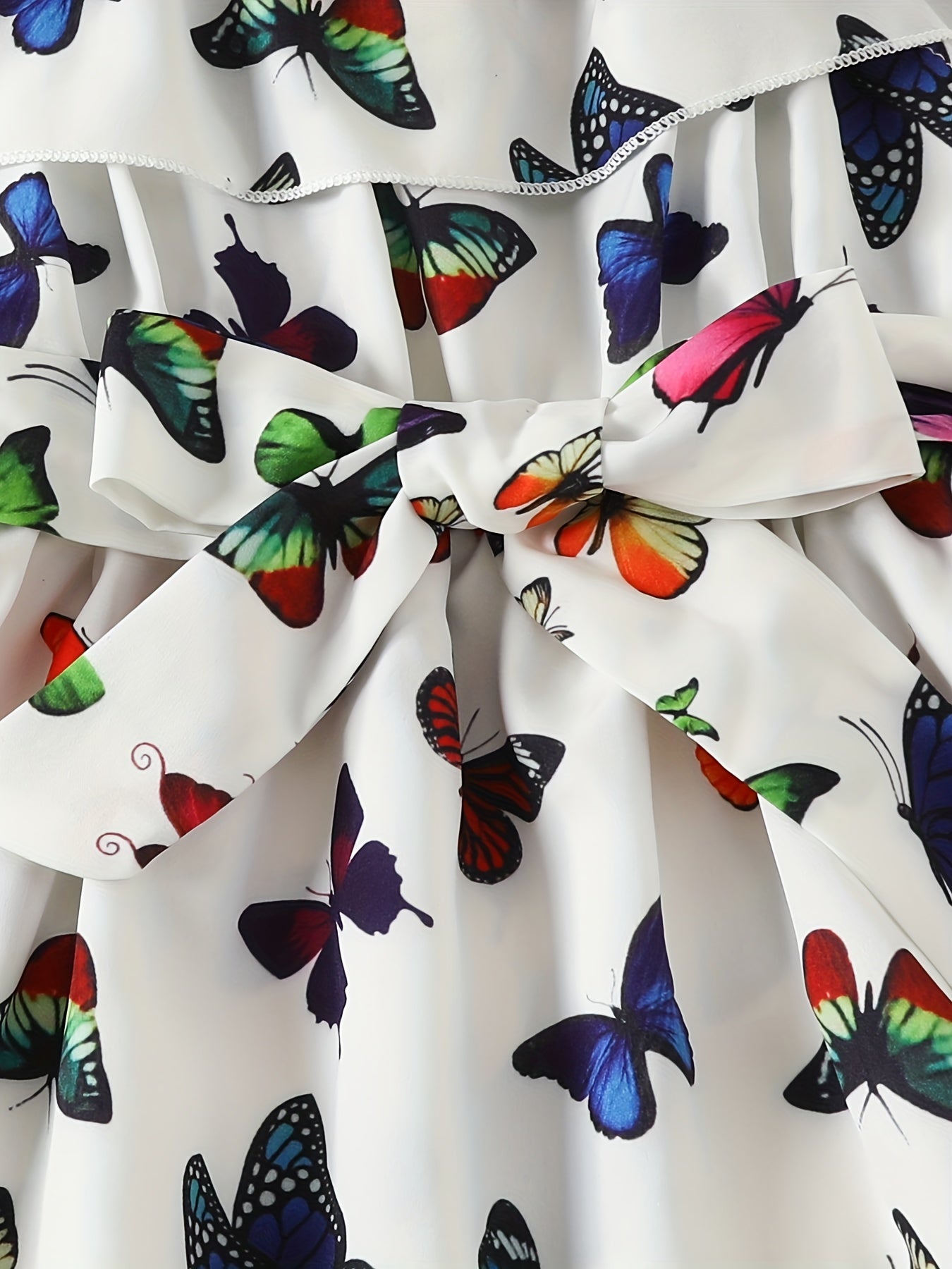 Toddler Girls Cold Shoulder Butterfly Graphic Dress