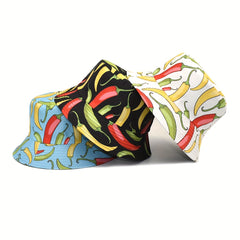 Colorful Pepper Pattern Fisherman Hat Casual Sunscreen Bucket Hats