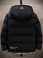 Men's Casual Fleece Hooded Jacket Camo Lining Winter Outwear