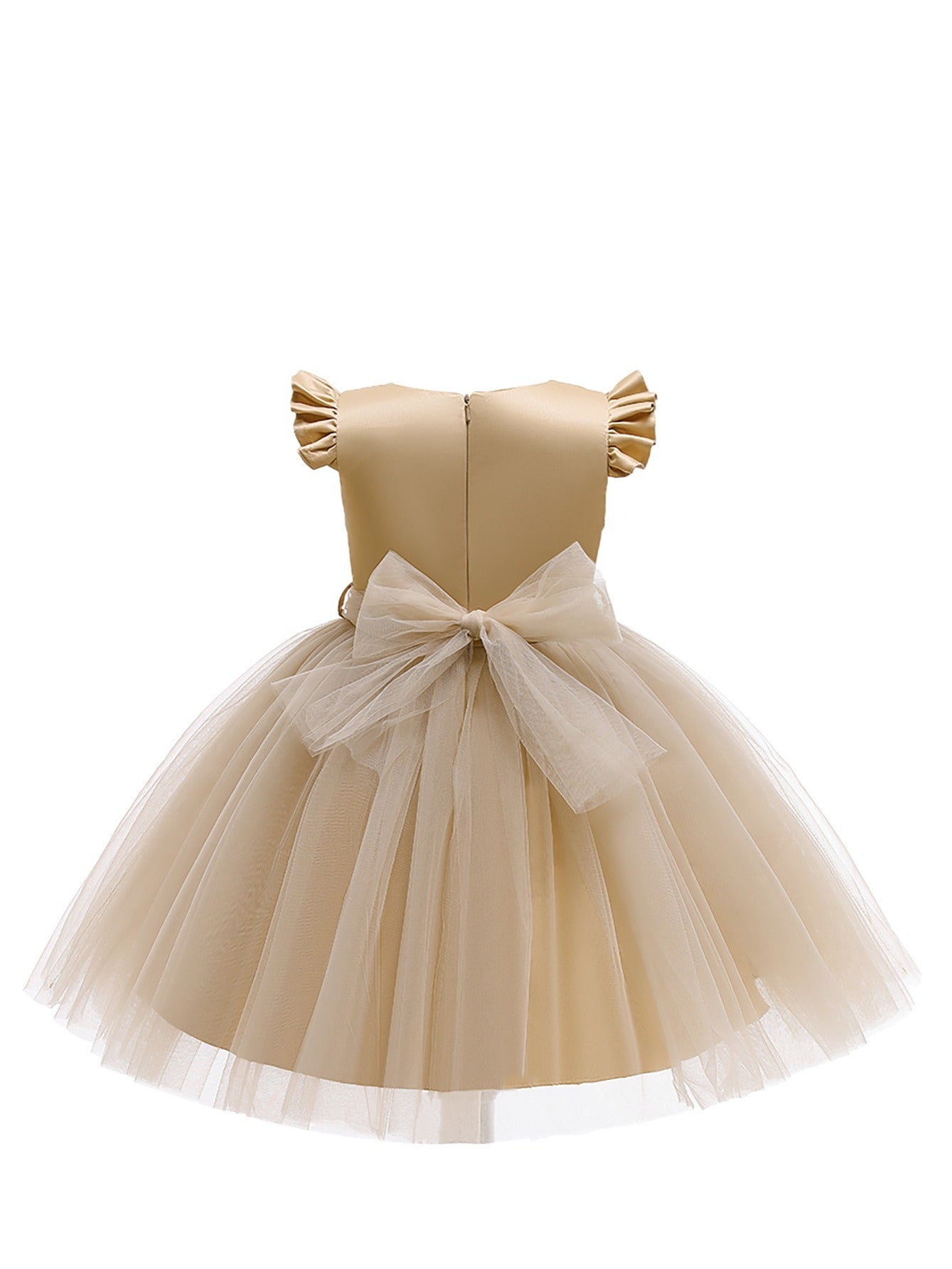 Christmas Girls Solid Party Dress