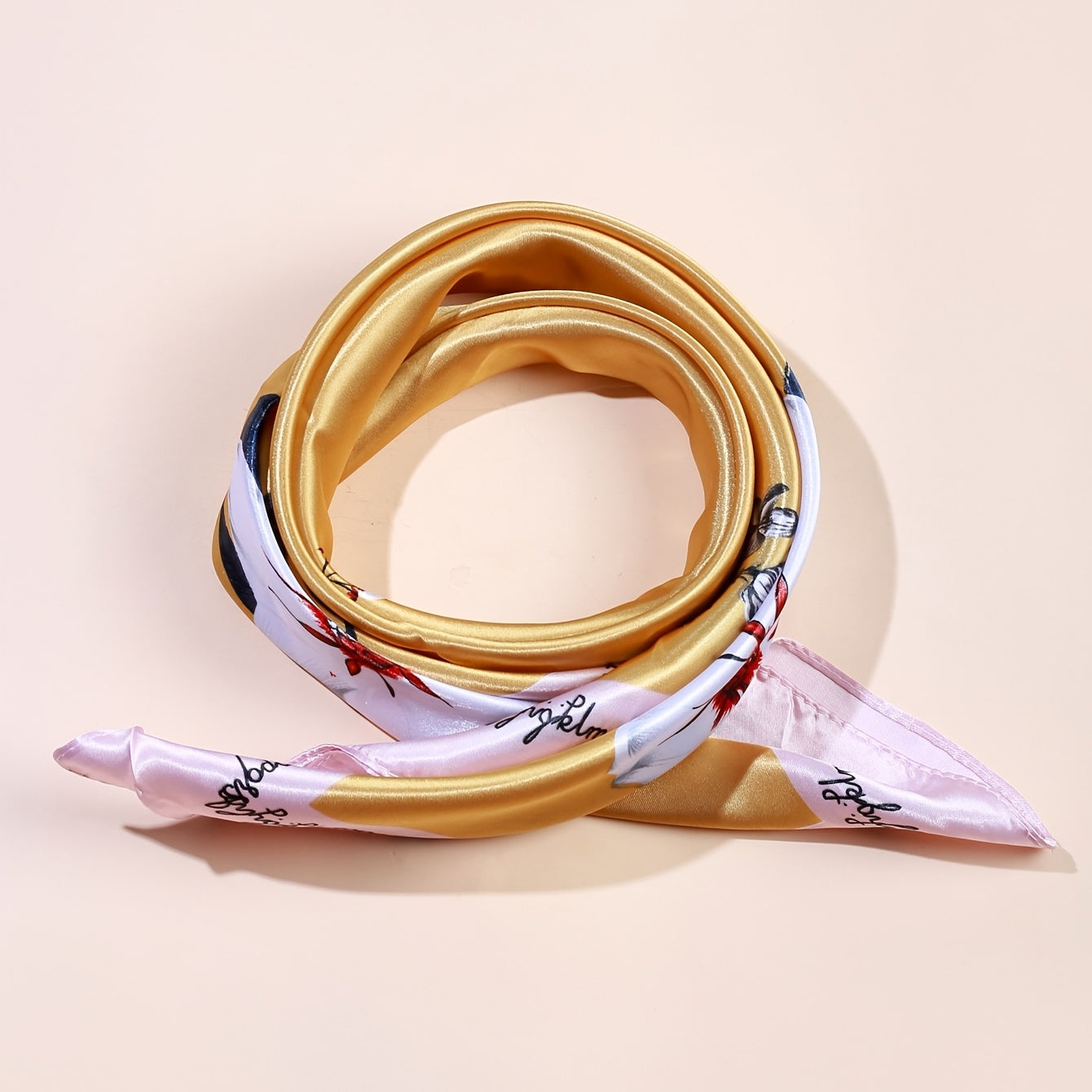 Flower Print Scarf Multifunction Large Bandana Headscarf Head Wrap