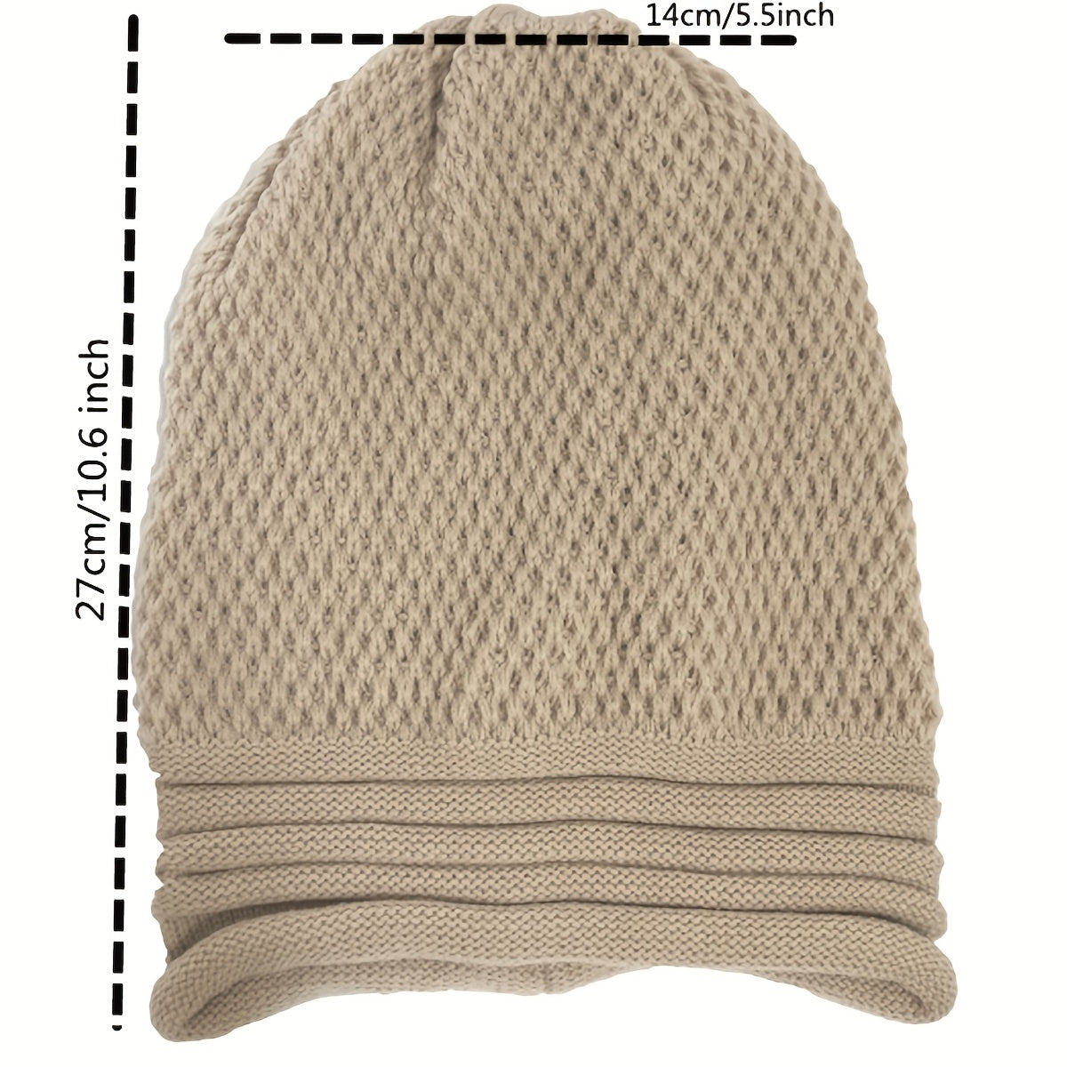 Oversized Slouchy Baggy Beanie Solid Knit Hat Women Ski Cap
