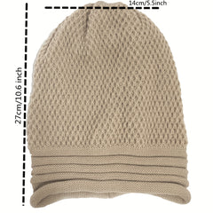 Oversized Slouchy Baggy Beanie Solid Knit Hat Women Ski Cap
