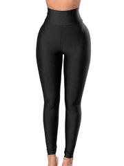 High Waisted Slim Leggings Stretchy Tight Casual Gloss Leggings