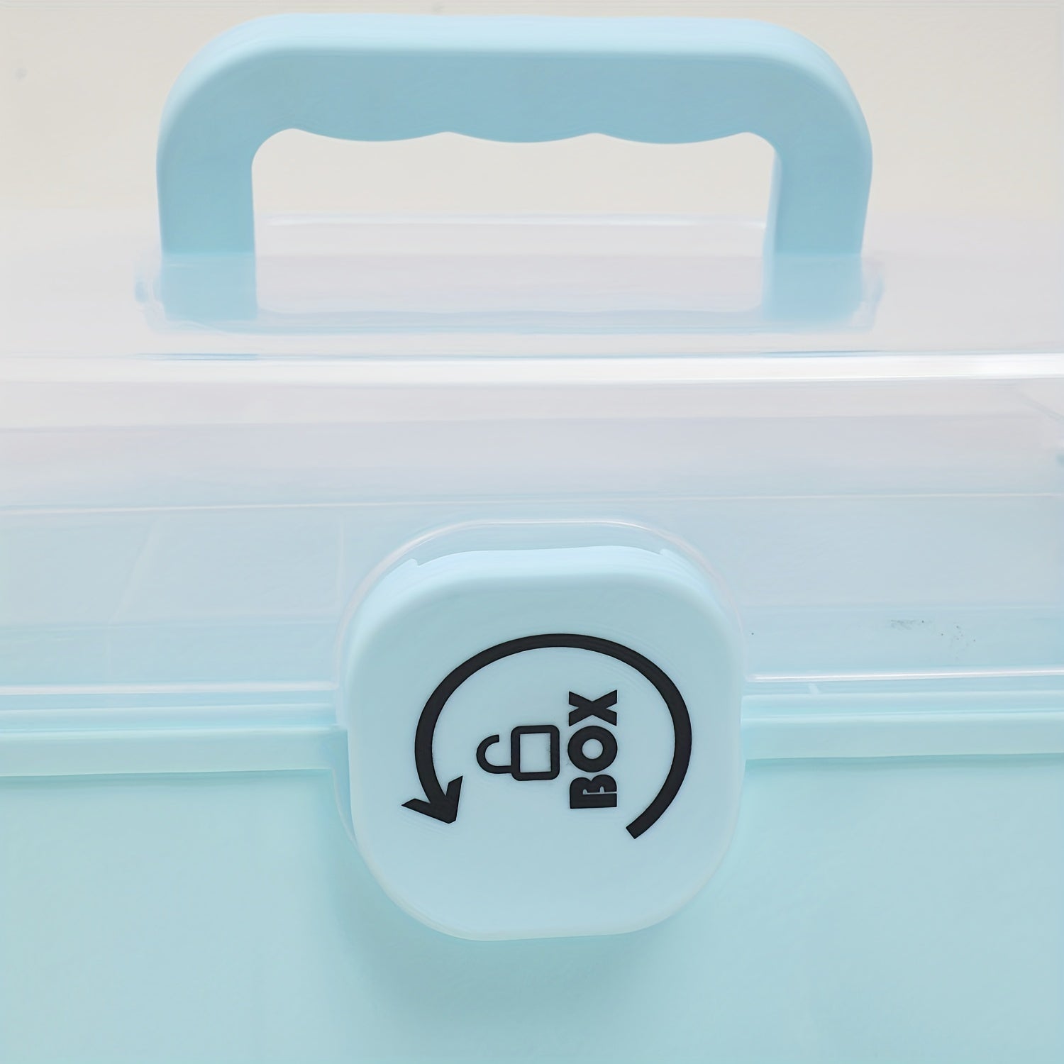 3-Layer Medicine Storage Box with Handle & Lid Large Durable Plastic Basket