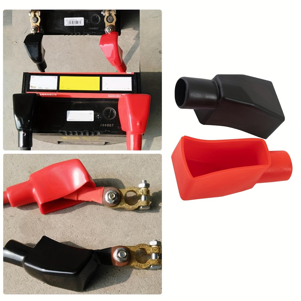 2pcs Red Top Post Flexible Terminal Covers
