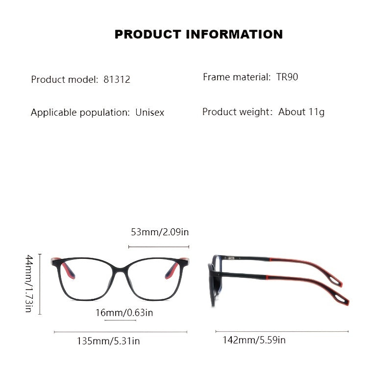 Fashionable Vintage Glasses Anti Light TR90 Material