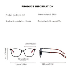 Fashionable Vintage Glasses Anti Light TR90 Material