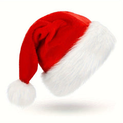 4pcs Santa Hat Christmas Hat Holiday Adults Soft Comfortable Velvet Thickened