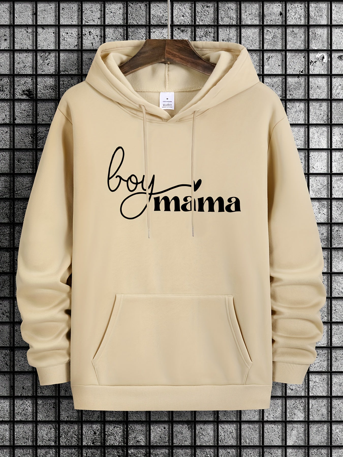 Boy Mama Print Hoodies For Men Graphic Sweatshirt With Kangaroo Pocket