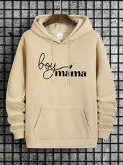 Boy Mama Print Hoodies For Men Graphic Sweatshirt With Kangaroo Pocket
