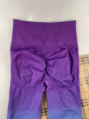 Ombre Butt Lifting High Waist Yoga Pants Running Sports Leggings