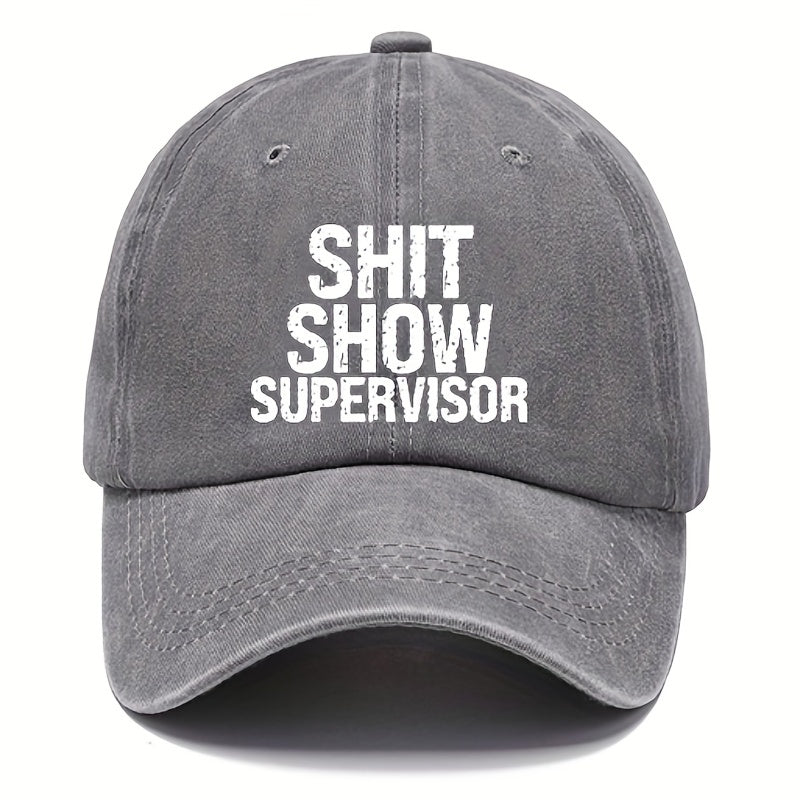 Vintage Distressed Baseball Cap Funny Letter Print Unisex Outdoor Accessory
