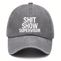 Vintage Distressed Baseball Cap Funny Letter Print Unisex Outdoor Accessory