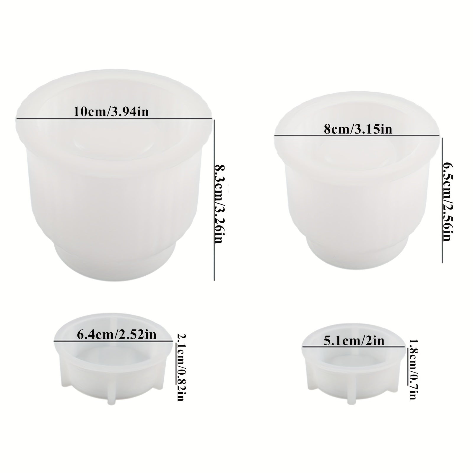DIY Concrete Candle Jar Silicone Mold Gypsum Candle Holder Cement Vase Mold