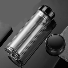 11 8oz 350ml Glass Bottle with Filter - Leakproof Tea Cup for Outdoor