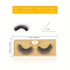 10 Styles 8 Layer False Eyelashes Long Lasting 3D Lashes Natural Look