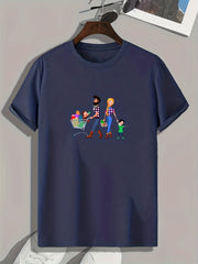 Family Print Men's Graphic T shirt Casual Comfy Tees For Summer Mens Clothing