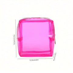 Clear PVC Waterproof Lipstick Bag Travel Portable Roomy Zipper Pouch Makeup Bag