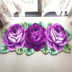 Floral Rug Anti-Slip Backing Cozy Carpet Washable