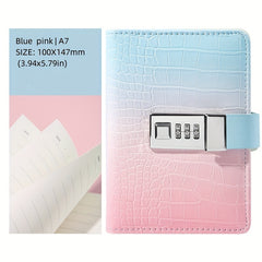 Password Book Diary Lockable Small Student Use 128 Sheets