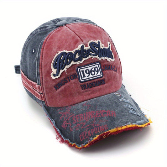 Vintage Baseball Cap 1969 Retro Washed Old Letters Embroidered Hat