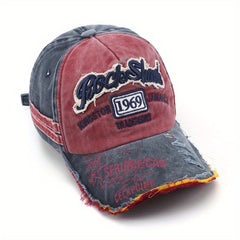 Vintage Baseball Cap 1969 Retro Washed Old Letters Embroidered Hat