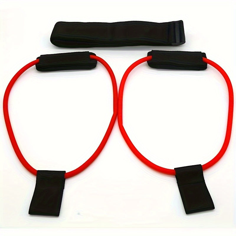 Multifunctional Fitness Resistance Band Yoga Stretching Rope With Grip Sleeve