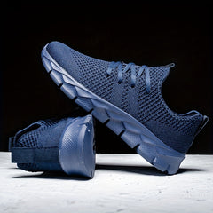 PLUS SIZE Men's Knit Breathable Running Shoes Lace Up Comfy Soft Sole Sneakers