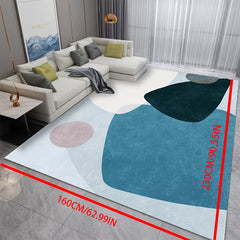 Modern Area Rug for Living Room Soft Polyester Fiber Carpet