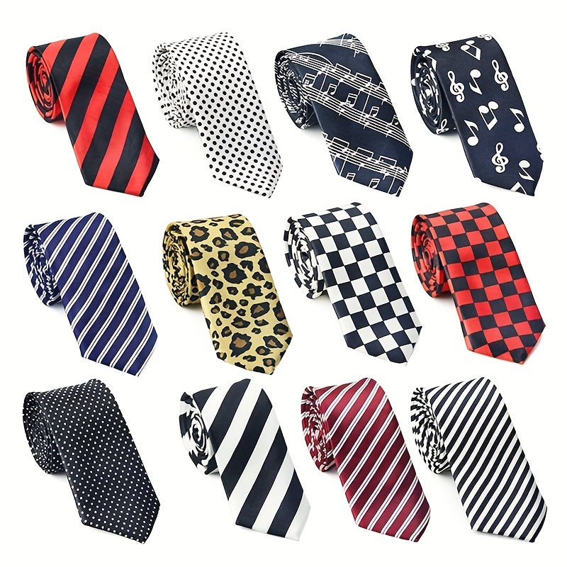 Men's Plaid Striped Casual Necktie