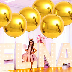 5pcs 4D Foil Balloons 55 88 Cm Round Balloons for Wedding Birthday