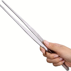 2PCS Stainless Steel Food Tongs Churrasco Tweezers Clip