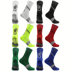 4 Pairs Athletic Anti-slip Football Socks For Men And Women