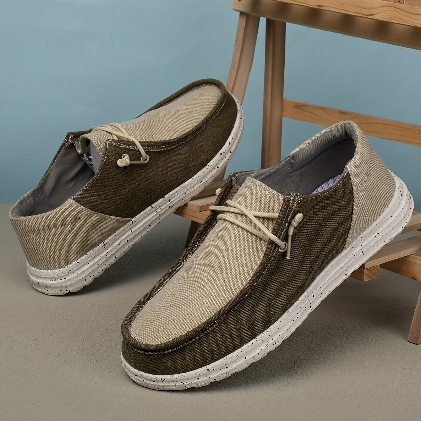 Men's Canvas Shoes Breathable Lightweight Non slip Slip On Shoes Men's Shoes