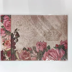 A5 Pink Rose Pattern Paper DIY Scrapbook Album Material